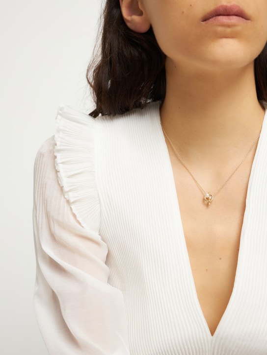 Sophie Bille Brahe: Claudia simple pearl collar necklace - women_1 | Luisa Via Roma