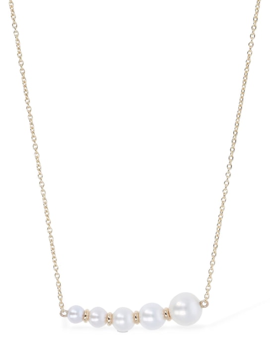 Sophie Bille Brahe: Lune Perle collar necklace - Gold/Pearl - women_0 | Luisa Via Roma