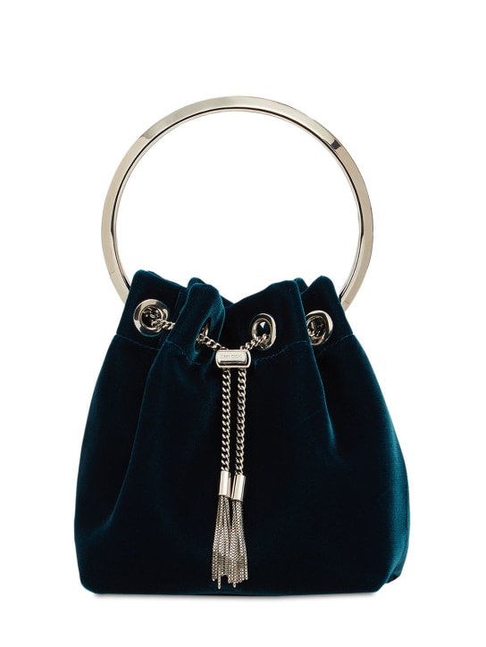 Jimmy Choo: Borsa Bon Bon in velluto con cristalli - women_0 | Luisa Via Roma