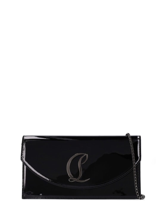 Christian Louboutin: Small Loubi54 logo patent leather bag - Black - women_0 | Luisa Via Roma