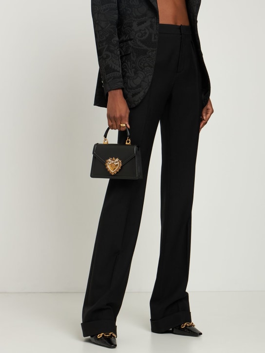 Dolce&Gabbana: Mini Devotion leather top handle bag - women_1 | Luisa Via Roma
