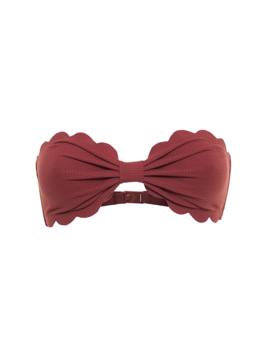 Marysia: Haut de bikini bandeau Antibes - Burgundy - women_0 | Luisa Via Roma
