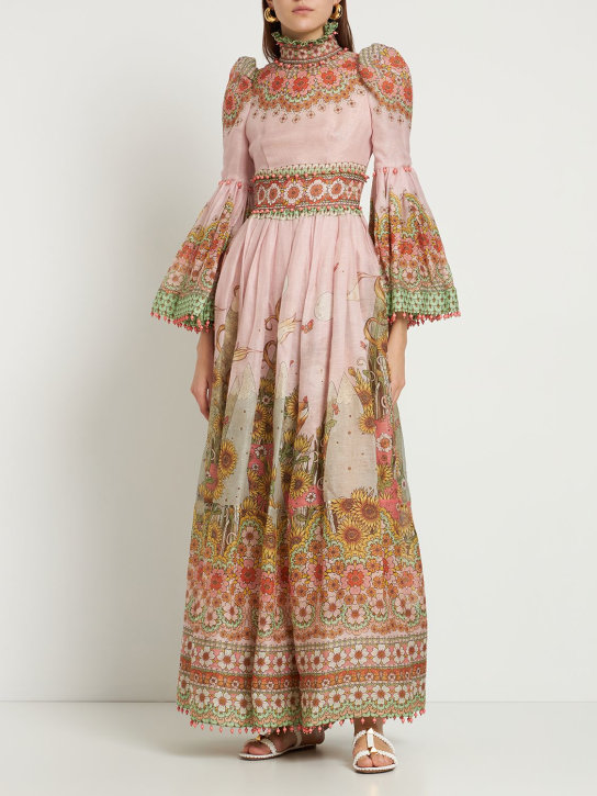 Zimmermann: Kaleidoscope Bell silk & linen dress - women_1 | Luisa Via Roma