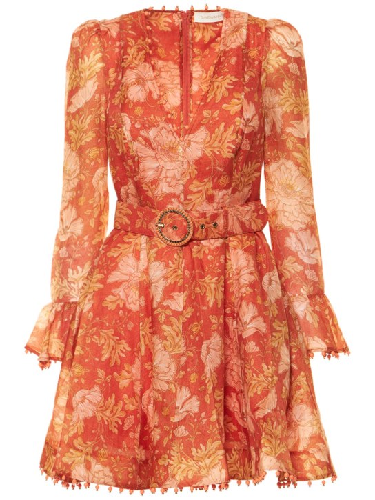 Zimmermann: Kaleidoscope printed linen & silk dress - women_0 | Luisa Via Roma
