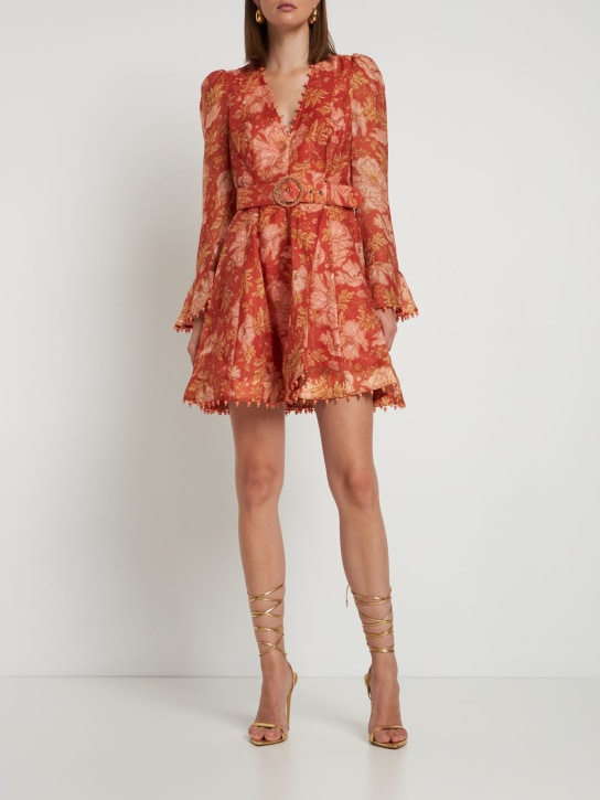 Zimmermann: Kaleidoscope printed linen & silk dress - women_1 | Luisa Via Roma