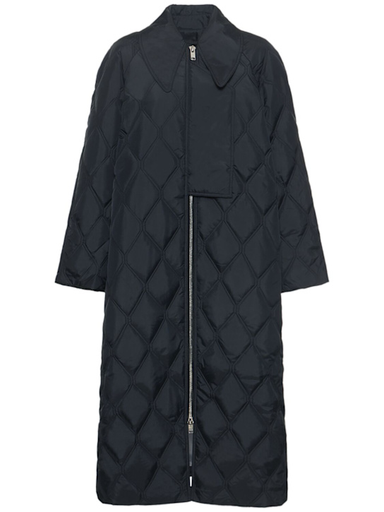 GANNI: Quilted ripstop nylon coat - women_0 | Luisa Via Roma