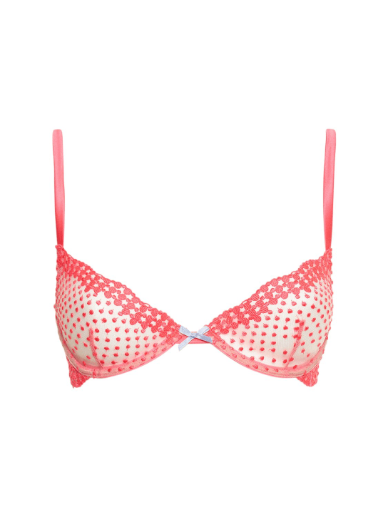 Fleur Du Mal: Soutien-gorge Dotty - Rose Fluo - women_0 | Luisa Via Roma
