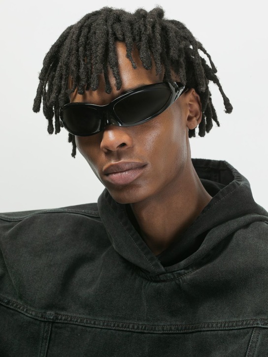 Balenciaga: 0051S Acetate sunglasses - Black - men_1 | Luisa Via Roma