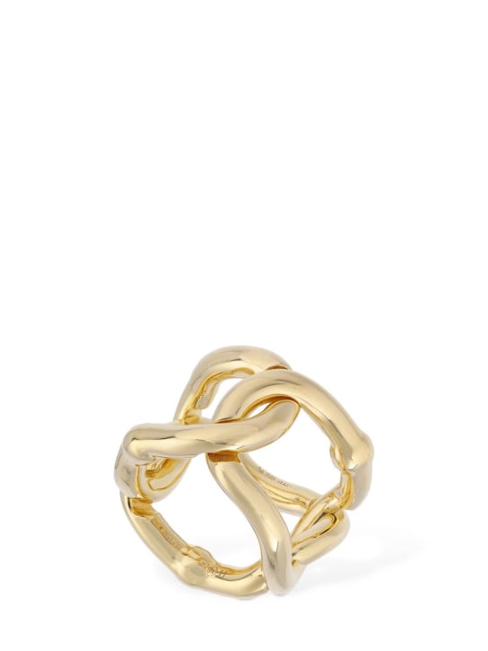 Bottega Veneta: Ring aus goldfarbenem Sterlingsilber - Gold - women_0 | Luisa Via Roma
