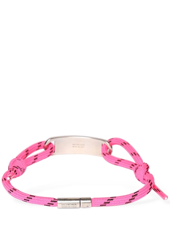 Balenciaga: Plate choker necklace - Hot Pink - men_1 | Luisa Via Roma