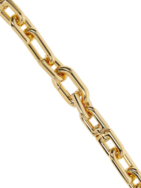 Balenciaga: B chain thin brass necklace - Shiny Gold - men_4 | Luisa Via Roma