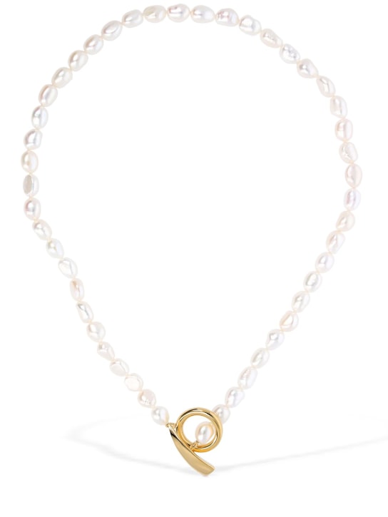 Missoma: Collier barre en T avec perles baroques - Pearl/Gold - women_0 | Luisa Via Roma