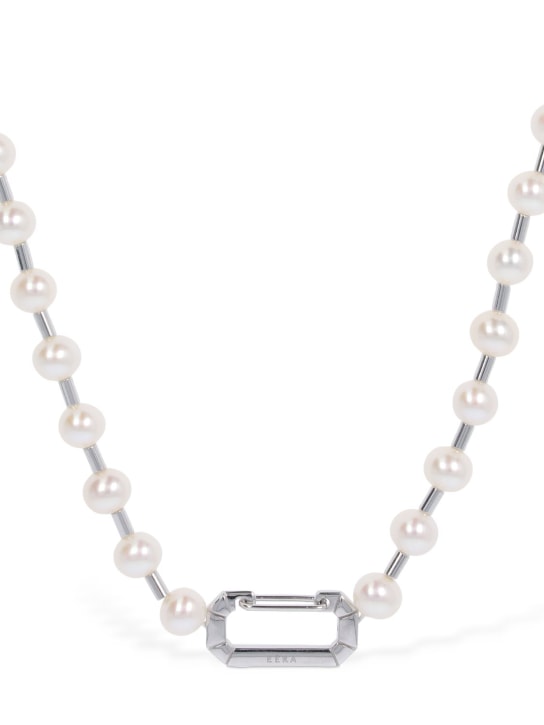 EÉRA: Collana Vita in oro 18kt con perle - Pearl/White gold - women_1 | Luisa Via Roma