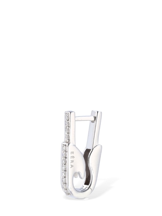 EÉRA: 18kt & Diamond Pin small mono earring - Silver - women_0 | Luisa Via Roma