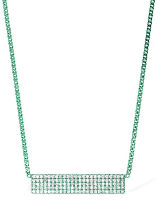 EÉRA: 18kt Gold-Halskette mit Diamanten „Roma“ - Green/Crystal - women_0 | Luisa Via Roma