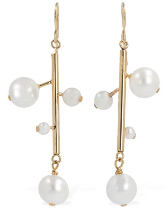 Jil Sander: Blossom 4 pearl earrings - women_0 | Luisa Via Roma