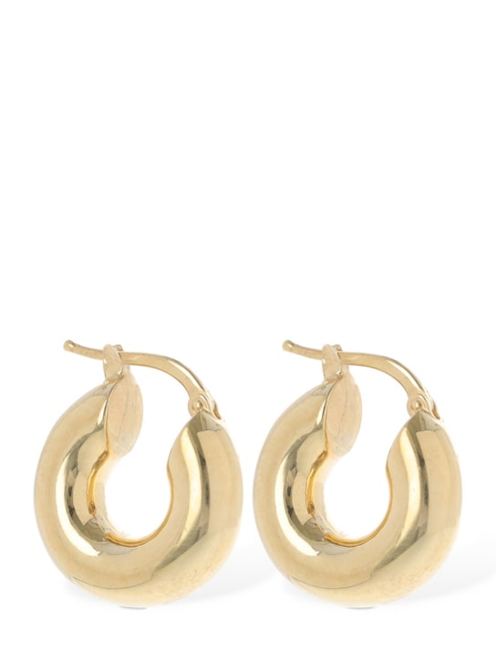 Jil Sander: Classic round 7 earrings - Gold - women_0 | Luisa Via Roma