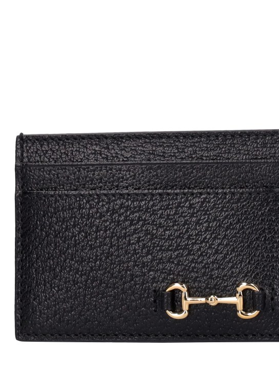 Gucci: Leather card case - Black - men_1 | Luisa Via Roma