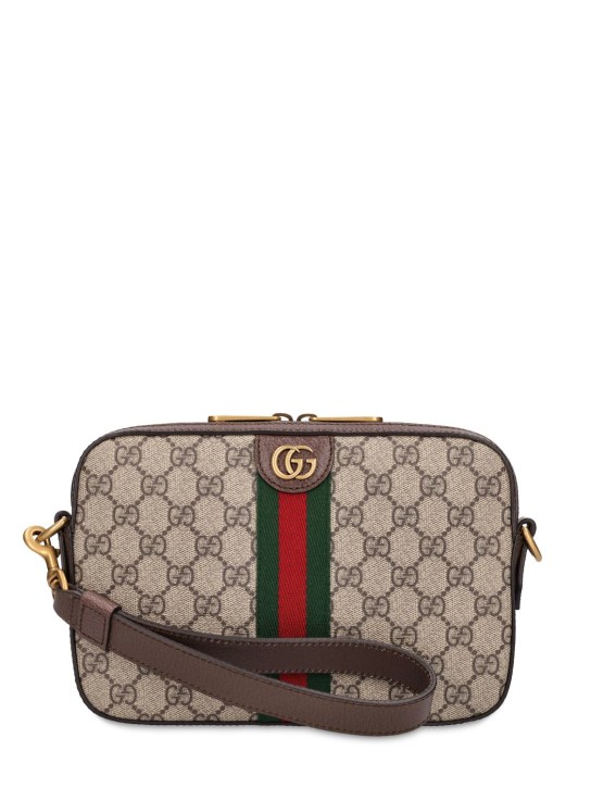Gucci: Ophidia GG shoulder bag - Bej/Kahverengi - men_0 | Luisa Via Roma