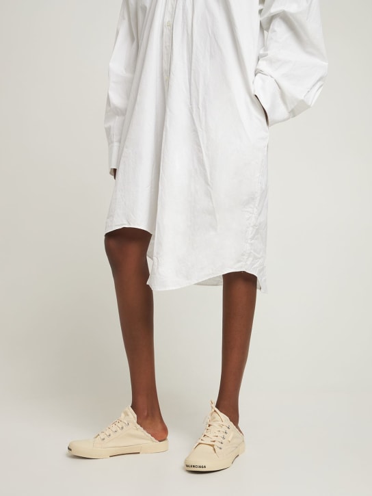 Balenciaga: 20毫米Paris棉质穆勒运动鞋 - 白色 - women_1 | Luisa Via Roma