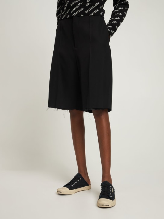 Balenciaga: 20mm Paris cotton mule sneakers - Siyah - women_1 | Luisa Via Roma