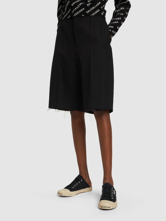 Balenciaga: 20mm Paris cotton mule sneakers - Black - women_1 | Luisa Via Roma
