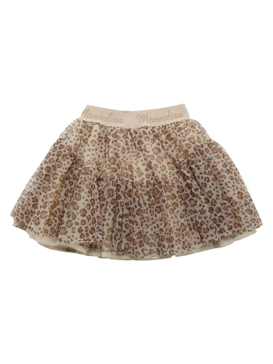 Monnalisa: Minigonna in tulle leopard - Nero/Marrone - kids-girls_0 | Luisa Via Roma