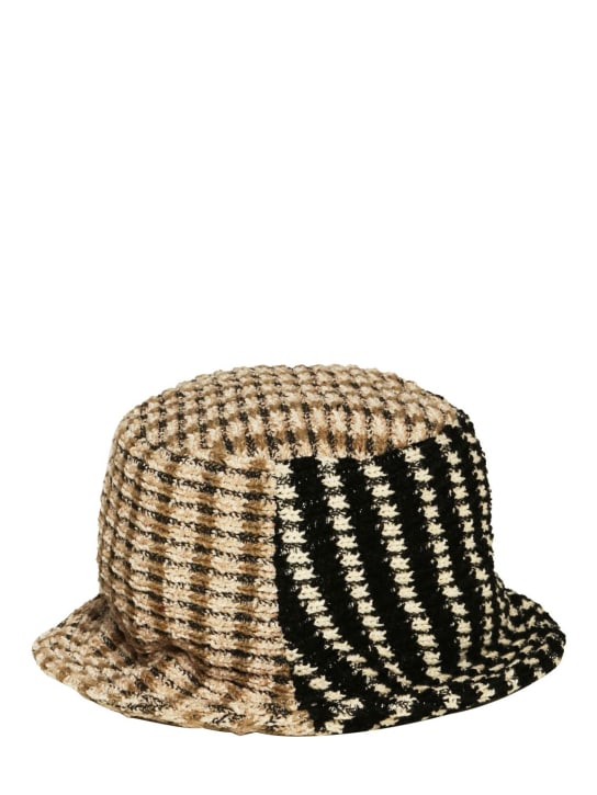 Andersson Bell: Contrast knit bucket hat - men_0 | Luisa Via Roma