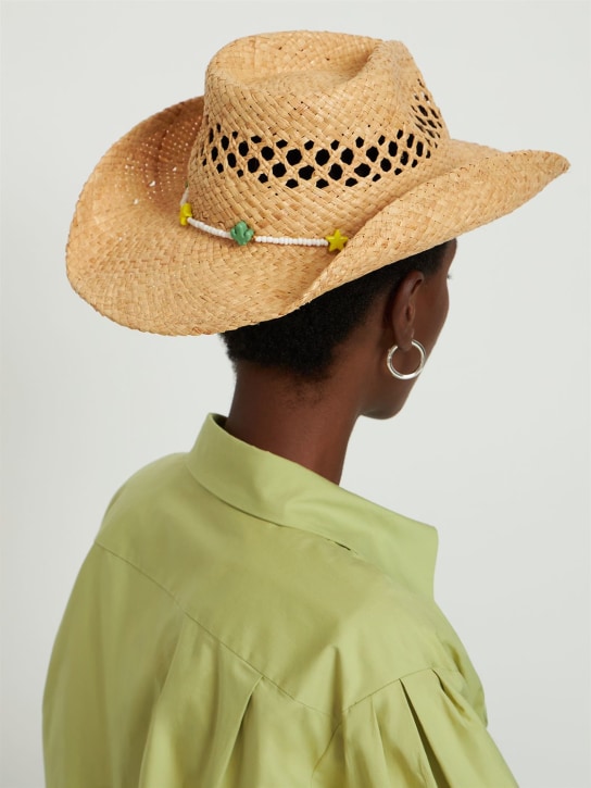 LACK OF COLOR: Desert cowboy star raffia hat - Natural - women_1 | Luisa Via Roma