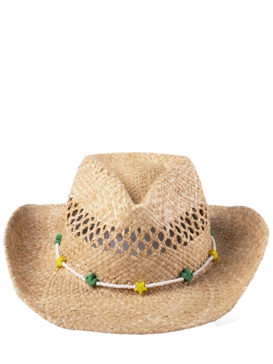 LACK OF COLOR: Desert cowboy star raffia hat - Natural - women_0 | Luisa Via Roma