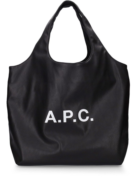 A.P.C.: Ninon faux leather tote bag - Black - women_0 | Luisa Via Roma