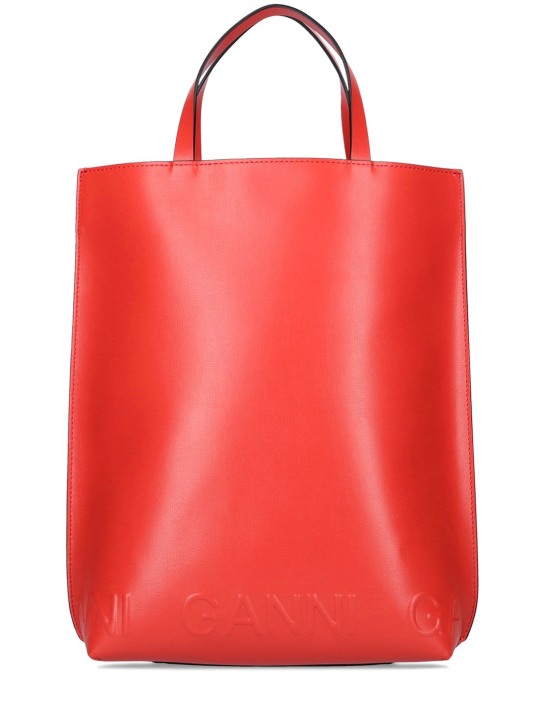 GANNI: Medium Banner recycled leather bag - women_0 | Luisa Via Roma