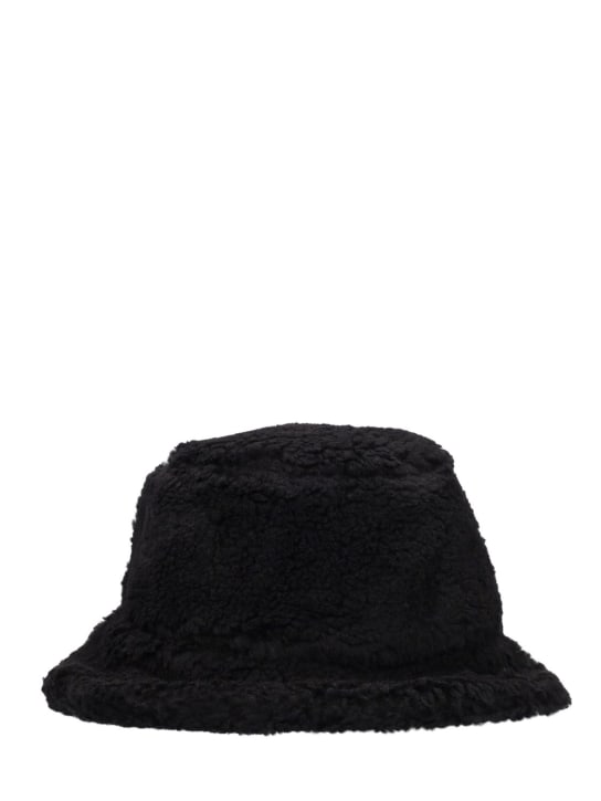 Stand Studio: Wera faux fur bucket hat - Black - women_0 | Luisa Via Roma