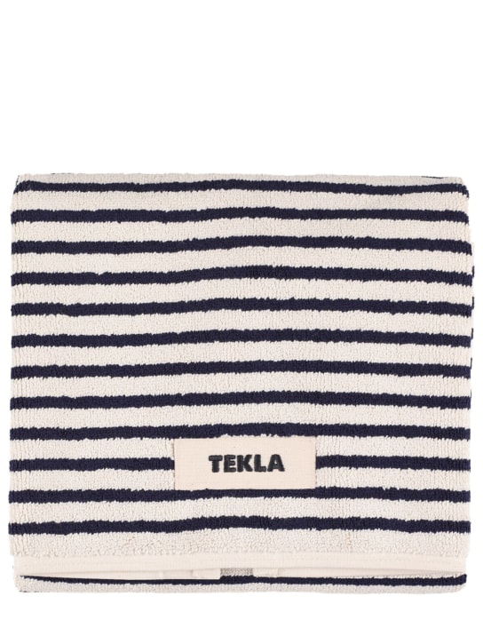 Tekla: Sailor Stripes bath mat - White/Black - ecraft_0 | Luisa Via Roma