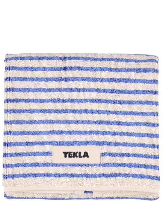 Tekla: Coastal Stripes bath mat - Blue - ecraft_0 | Luisa Via Roma