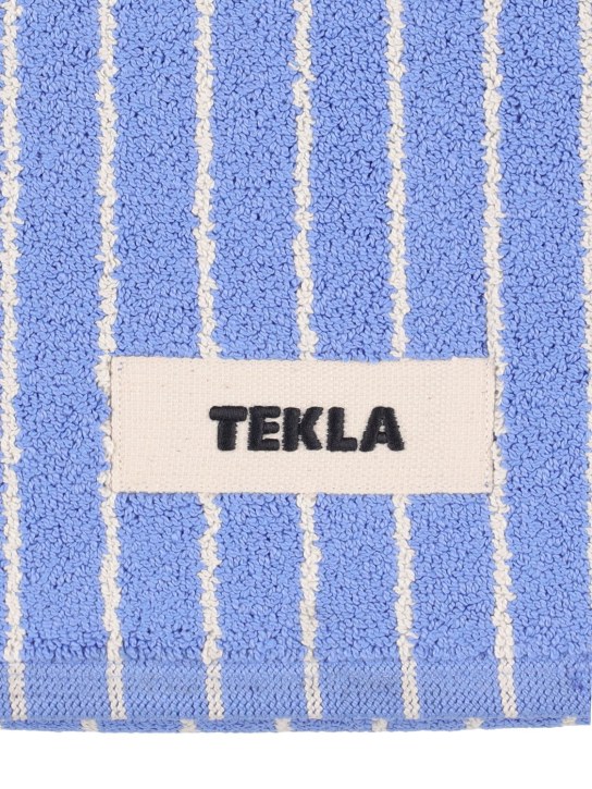 Tekla: Clear Blue Stripes bath mat - Blue - ecraft_1 | Luisa Via Roma