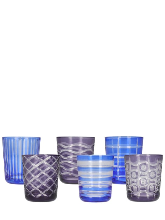 Polspotten: Set de 6 vasos Cobalt Mix - Azul - ecraft_0 | Luisa Via Roma