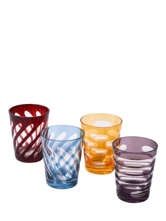 Polspotten: Tubular玻璃杯4个套装 - 多色 - ecraft_0 | Luisa Via Roma