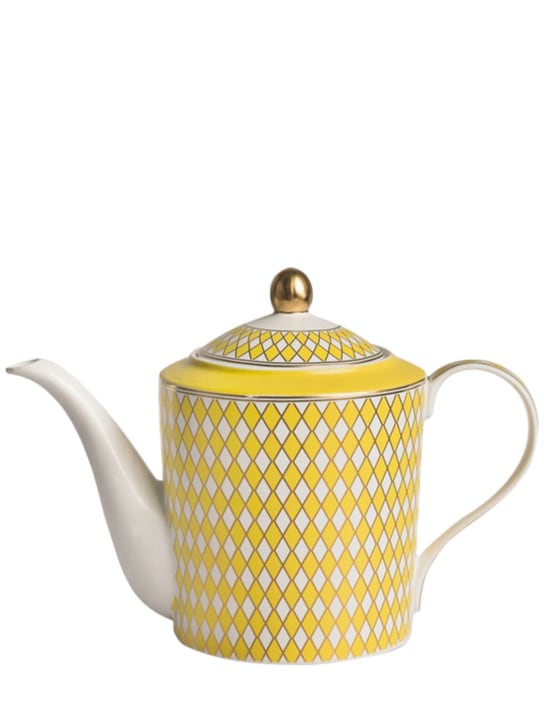 Polspotten: Chess teapot - Yellow - ecraft_0 | Luisa Via Roma