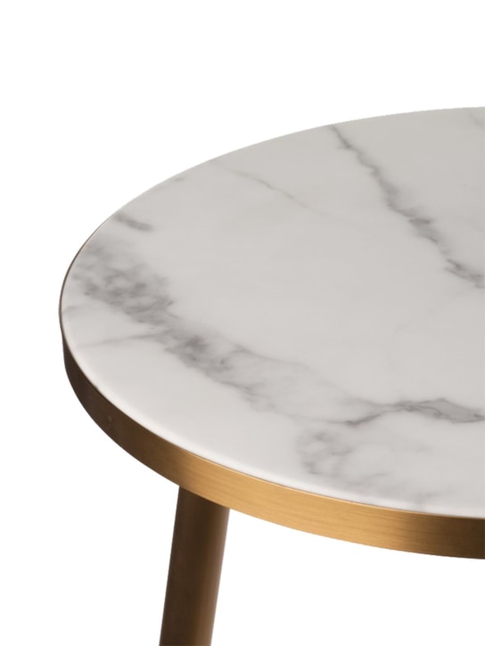 Polspotten: Table d'appoint effet marbre - Or/Blanc - ecraft_1 | Luisa Via Roma