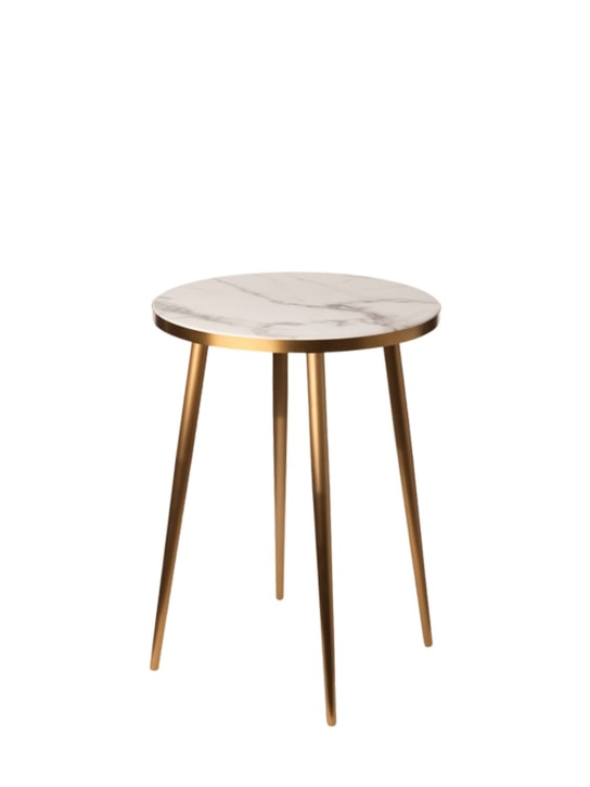 Polspotten: Table d'appoint effet marbre - Or/Blanc - ecraft_0 | Luisa Via Roma