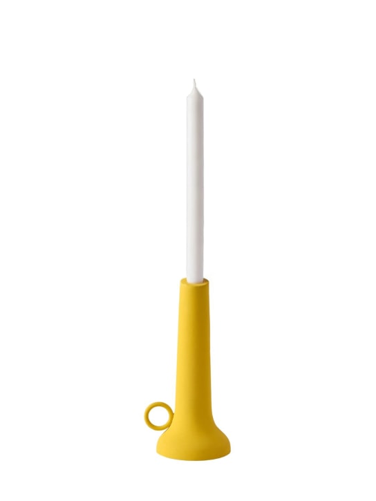 Polspotten: S Spartan candle holder - Yellow - ecraft_0 | Luisa Via Roma