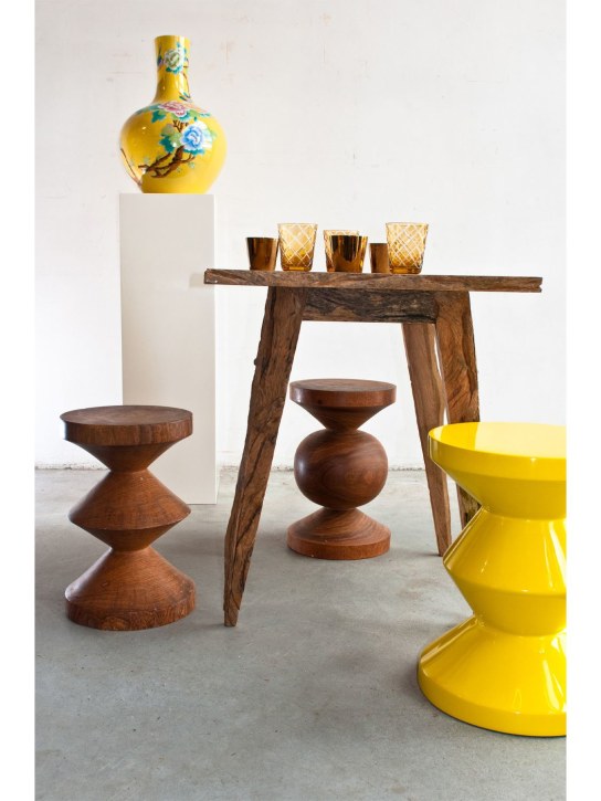 Polspotten: Zig Zag stool - Yellow - ecraft_1 | Luisa Via Roma