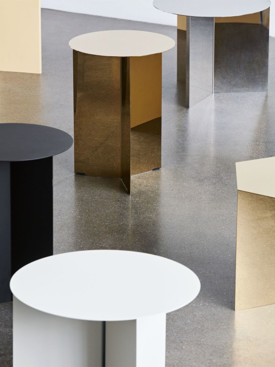 HAY: Mirror finish slit table - Silver - ecraft_2 | Luisa Via Roma