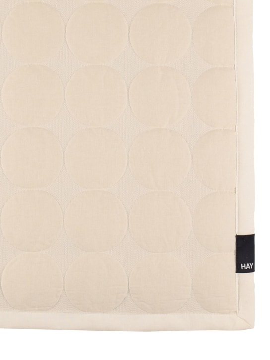 HAY: Mega Dot cotton blend bedspread - Beige - ecraft_1 | Luisa Via Roma