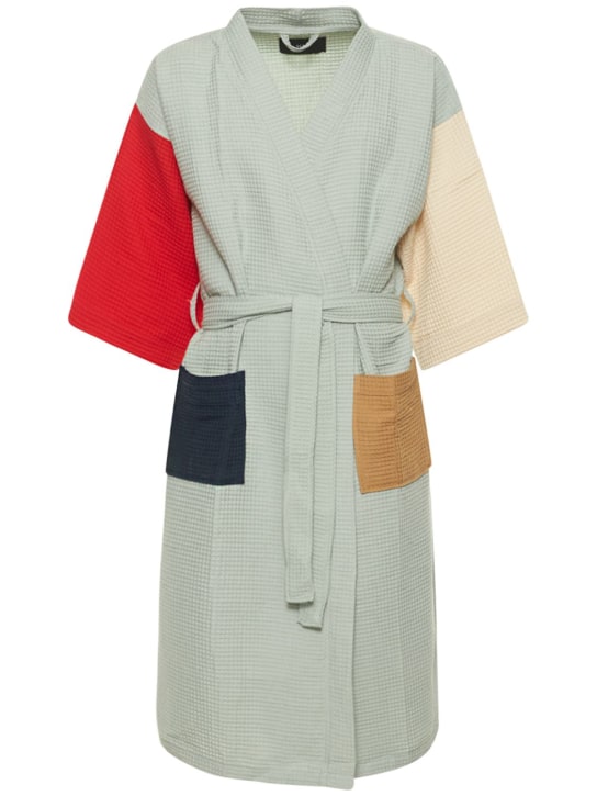 HAY: Waffle cotton blend bathrobe - Multicolor - women_0 | Luisa Via Roma