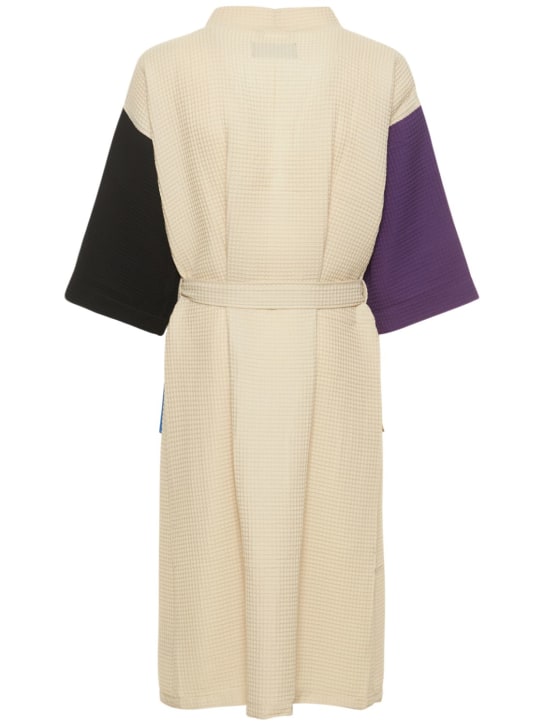 HAY: Waffle cotton blend bathrobe - Multicolor - ecraft_1 | Luisa Via Roma