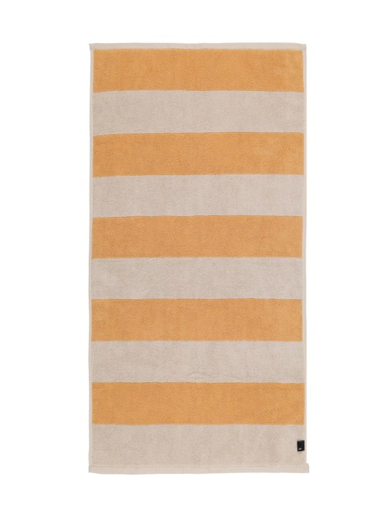 HAY: Frotté striped cotton hand towel - Turuncu - ecraft_0 | Luisa Via Roma