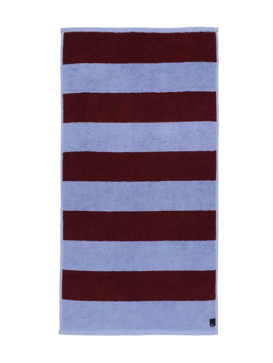 HAY: Frotté striped cotton hand towel - Renkli - ecraft_0 | Luisa Via Roma