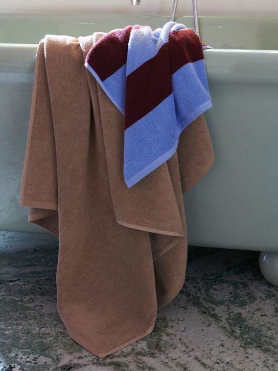HAY: Frotté striped cotton hand towel - Renkli - ecraft_1 | Luisa Via Roma